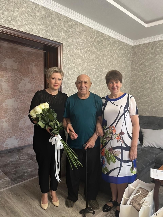Почетный житель аула Козет Тлиш Амин Махмудович - ветеран ВОВ отметил 95-летие